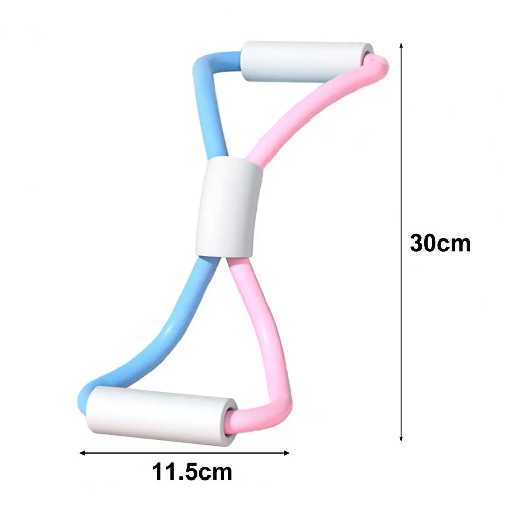Resistance Band Elastic Figure 8 Exercise Band Chest Expander for Physical Therapy Fitness with Non-slip Handle for Men