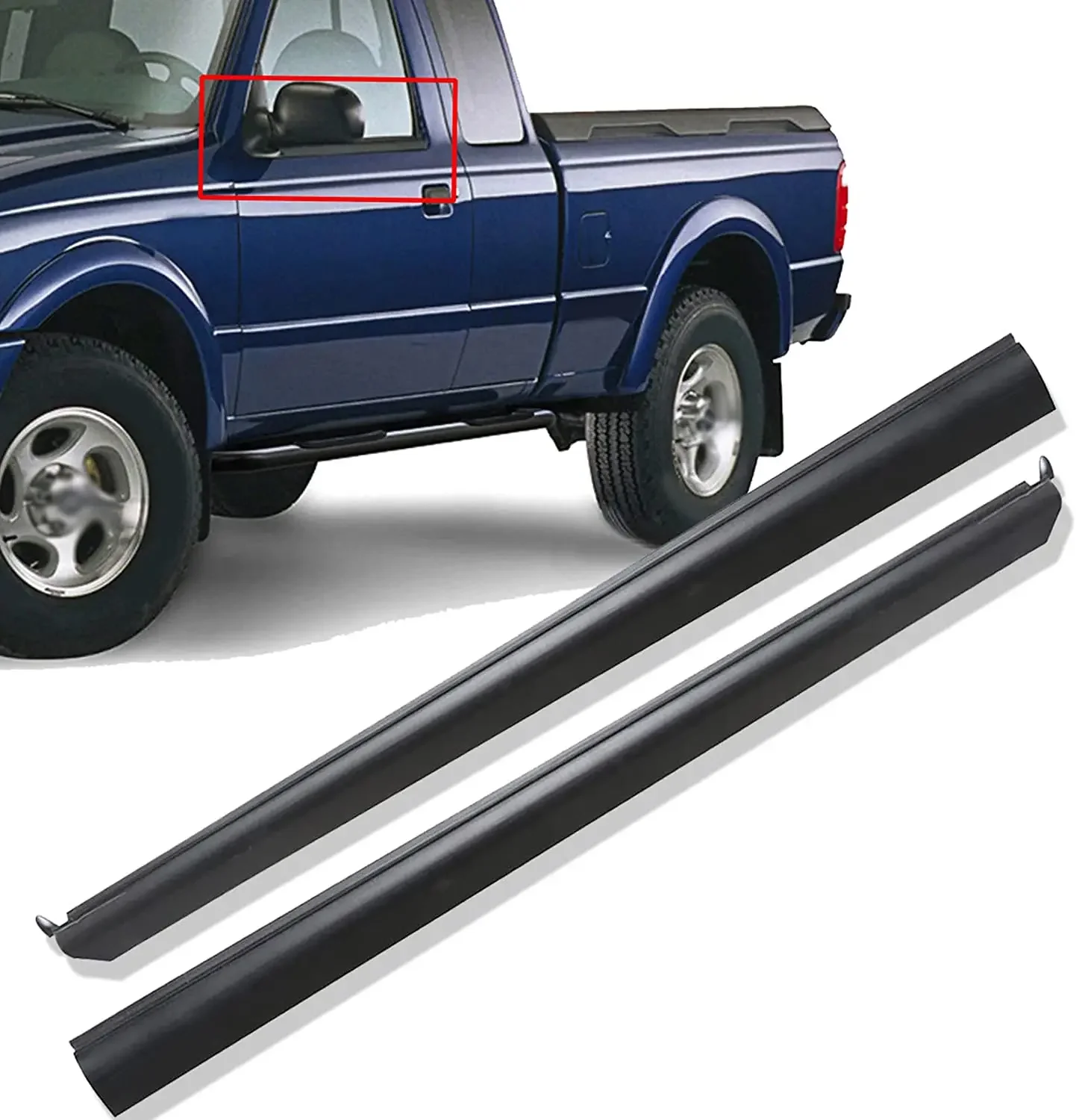 1 or 2 Pieces Window Rubber Outside for Ford Ranger 1999-2011 for Glass Protecter Weatherstrip Seal for Ranger 6L5Z-1021453-AA