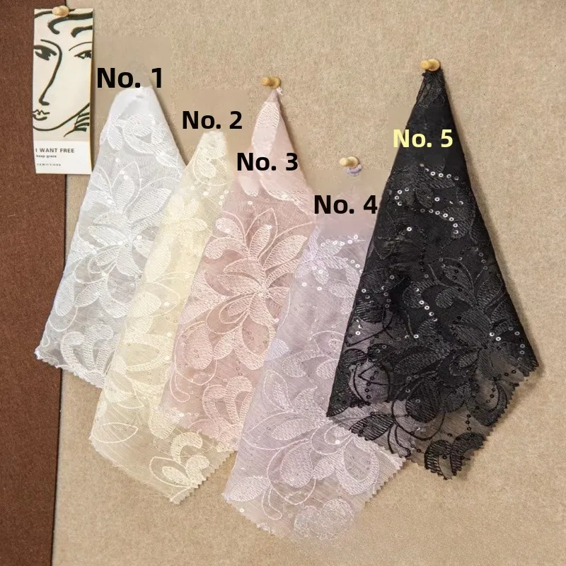 멀티 컬러 비즈 자수 원단 루지어 트리 플라워 레이스 (치파오 드레스, 이브닝 가운, 웨딩 드레스, 홈 데코용)