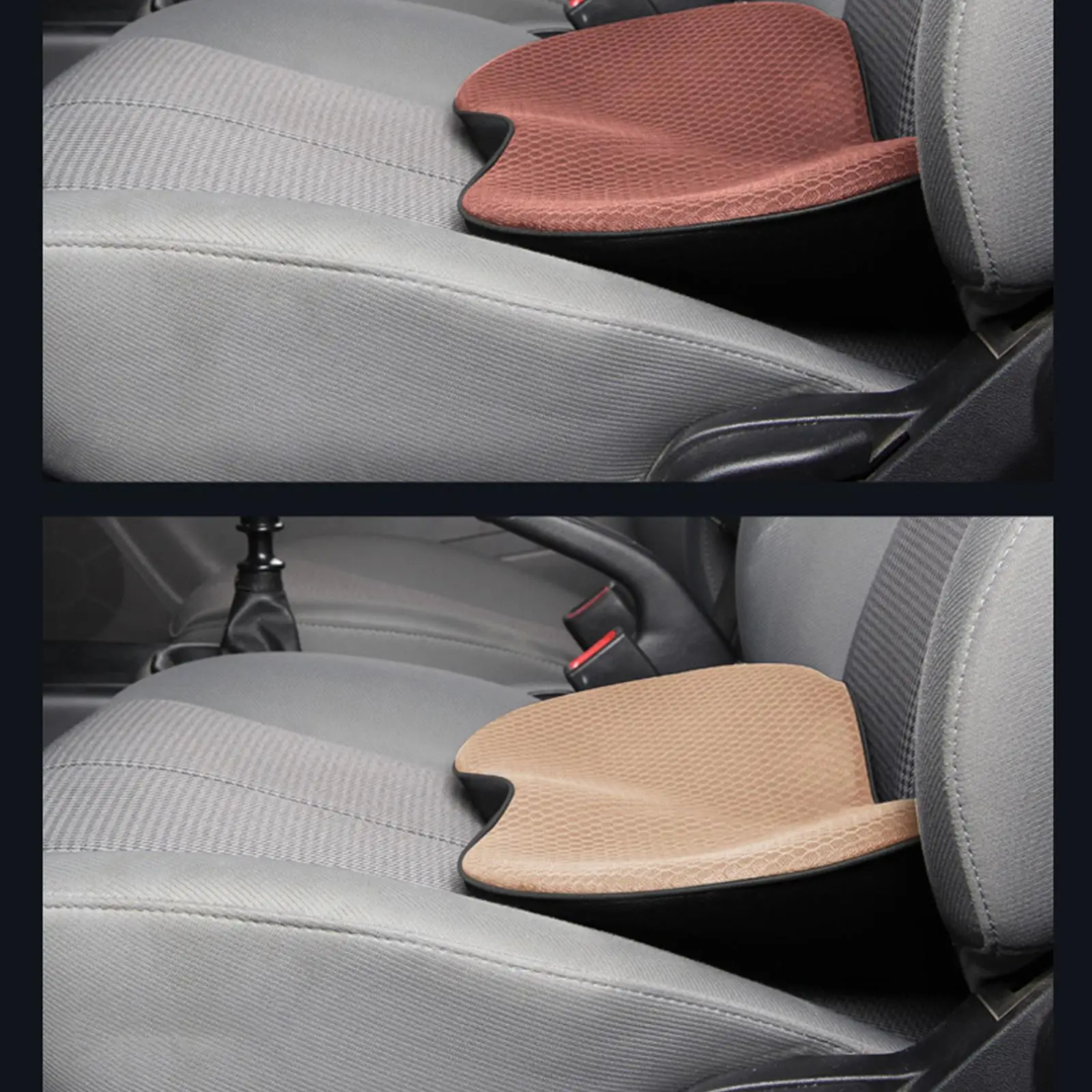 Sc1d1403f28d74d269144c460b795424fH 2 In 1 Car Seat Cushion Memory Foam Small Waist Pillow Health Protection Cushion Breathable Hip Increase Cushion Car Accessories Mallzona