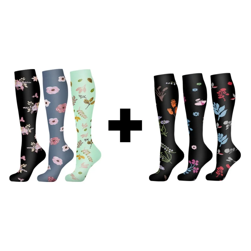 Compression Socks for Outdoor Sports - Calf Support & Swelling Relief (3 Pairs)