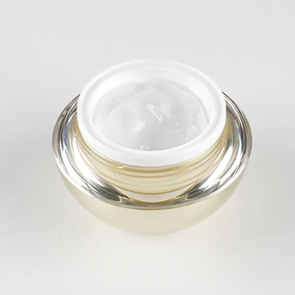 15g-50g Capacity Gold color Round shape Acrylic material Crystal cream bottle&Acrylic cream bottle jar with Spacer and cap