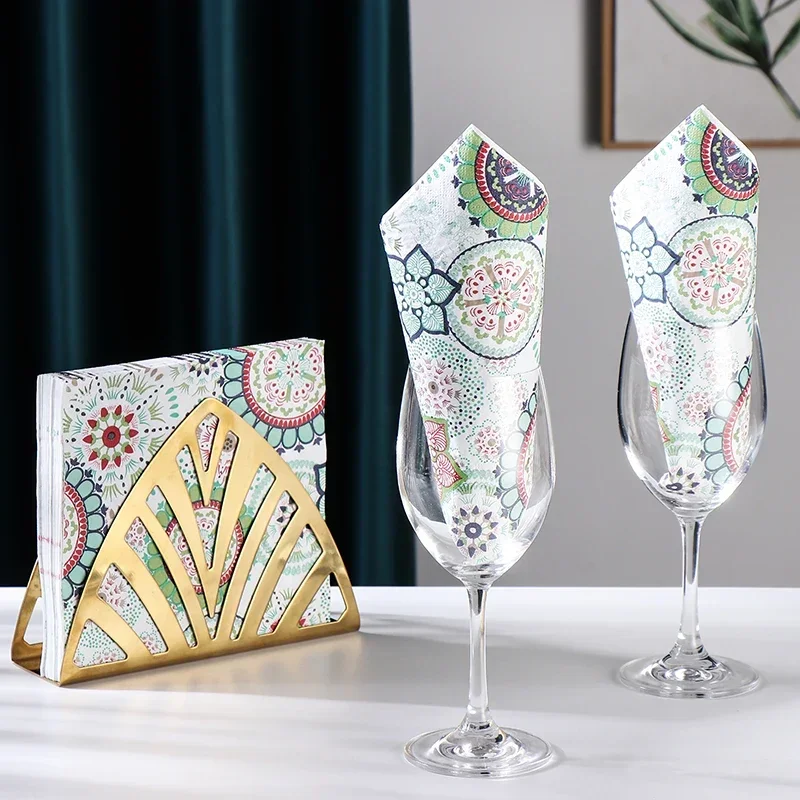 20pcs/Pac 33*33cm 2Ply Colorful Printed Dish Bone Bart Paper Exotic Party Decoration Disposable Paper Placemat