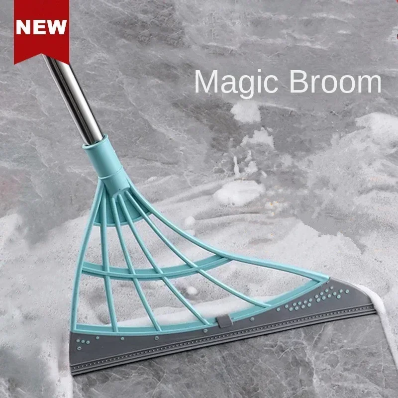 

Adjustable Retractable Magic Broom Sweeping Brush Silicone Mop Household Floor Cleaning Broom Floor Wiper Sweeping Brush