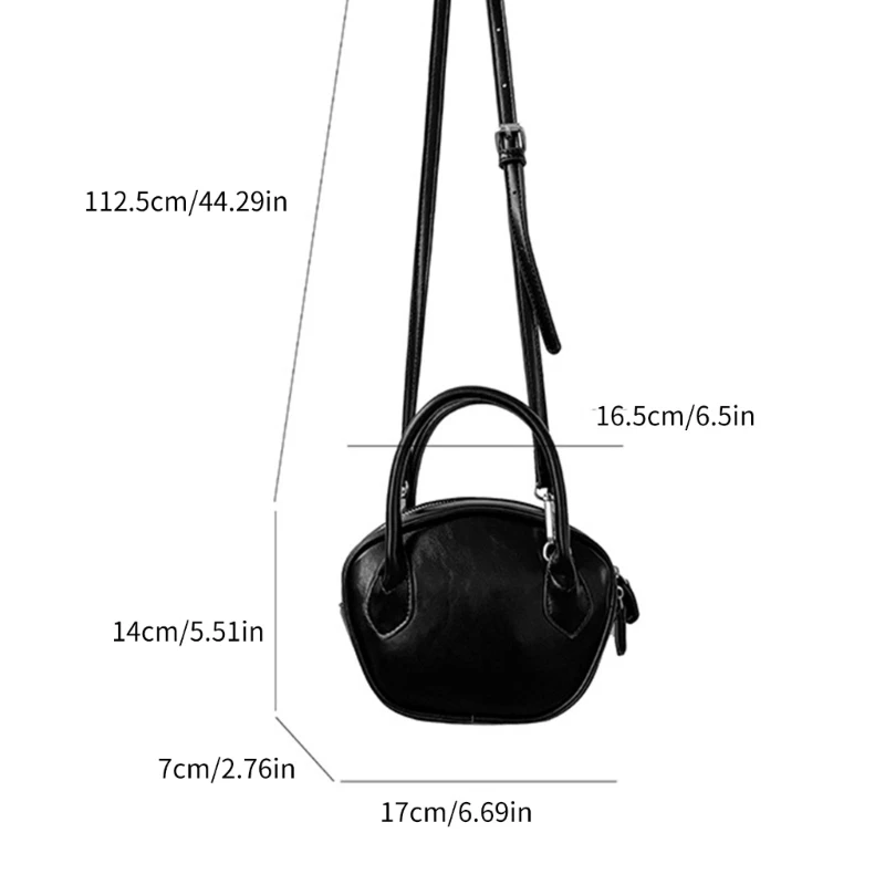 Women Korean Styles Crossbody Bag PU Leather Shoulder Bag Fashion Bag Bowling Bag Coin Purse Shopping Bag