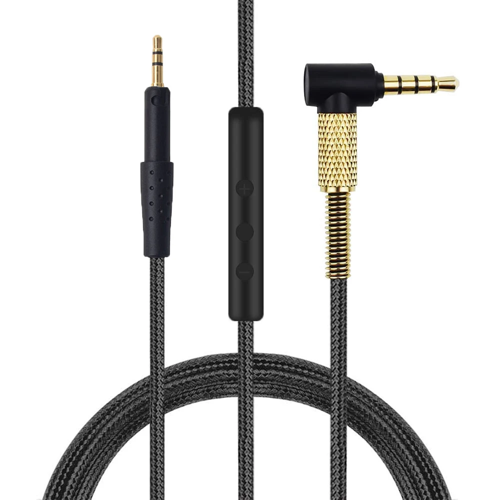OFC Replacement Nylon Braided Aux 3.5mm Cable Extension Cord for Sennheiser Neumann NDH 20 30 Headphones