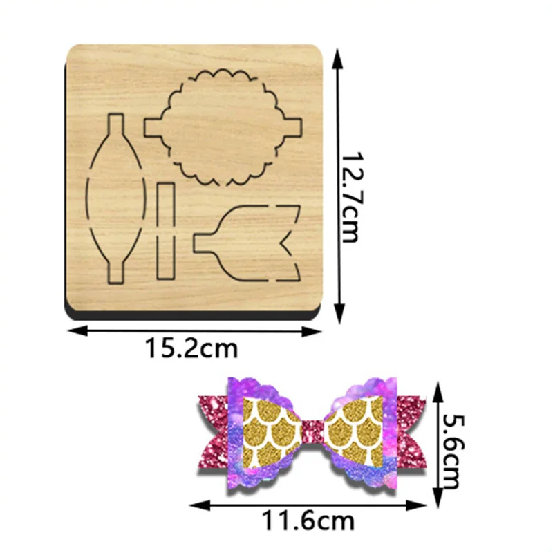 Wood Bow Scrapbooking Cut Die Hair Bow Wood Cutting Dies Hair Clips