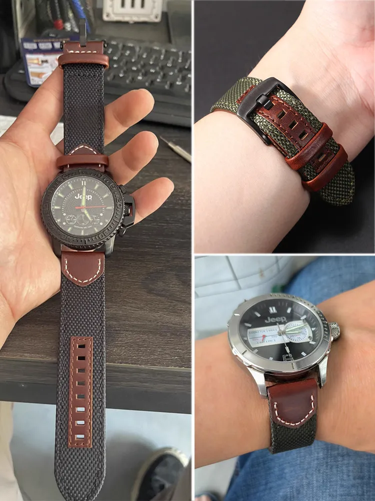 Retro Nylon Watch with 22/24mm Male Band - Perfect