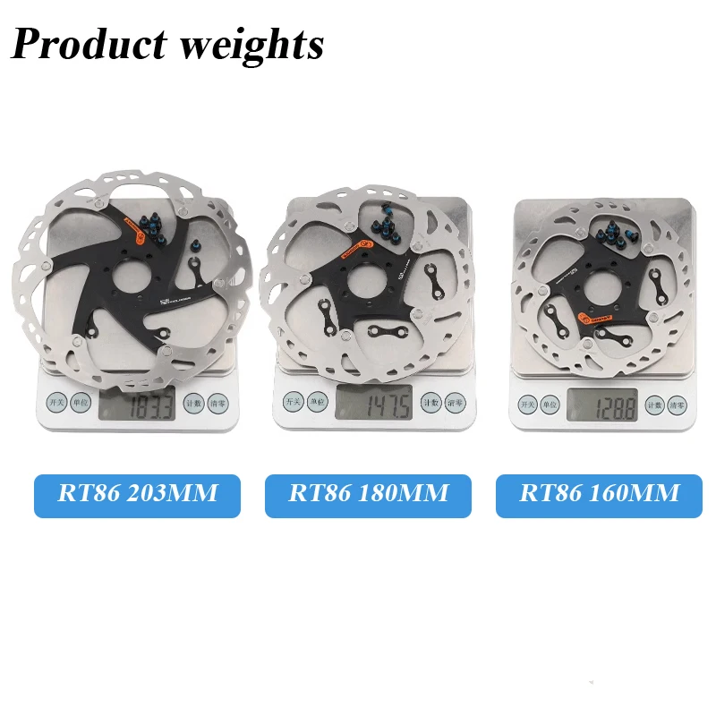 Bike Brake Rotor SHIMANO XT SM-RT86 Brake Disc Rotor Ice Technology Brake Disc 6 Bolt RT86 160mm 180mm 203mm For MTB Bike Accessories Rotor