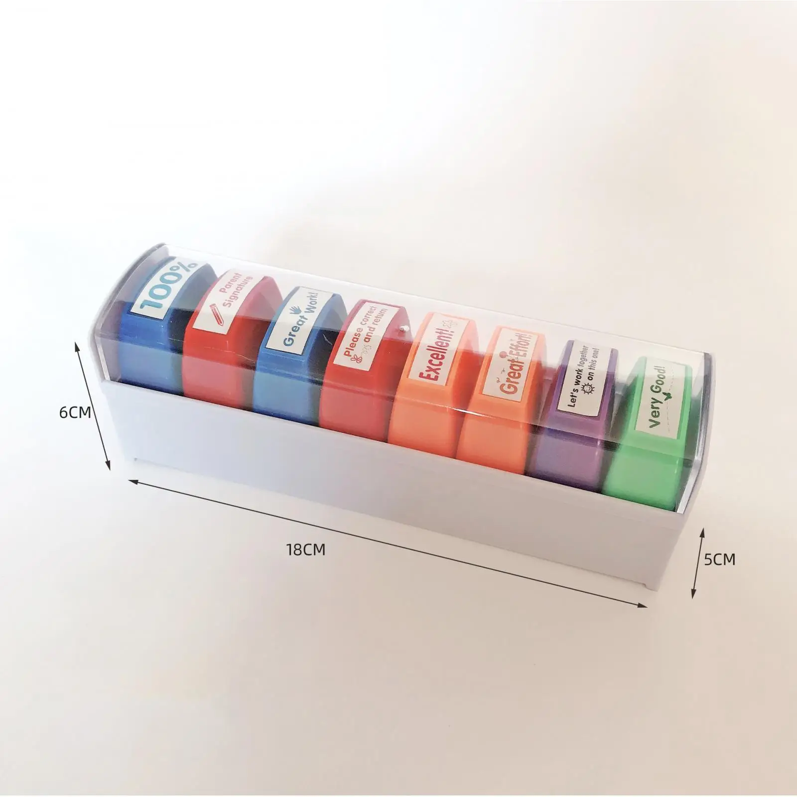 8 Pieces Teacher Stamps Encouraging for Grading Review Homeschool Setting School Assessment