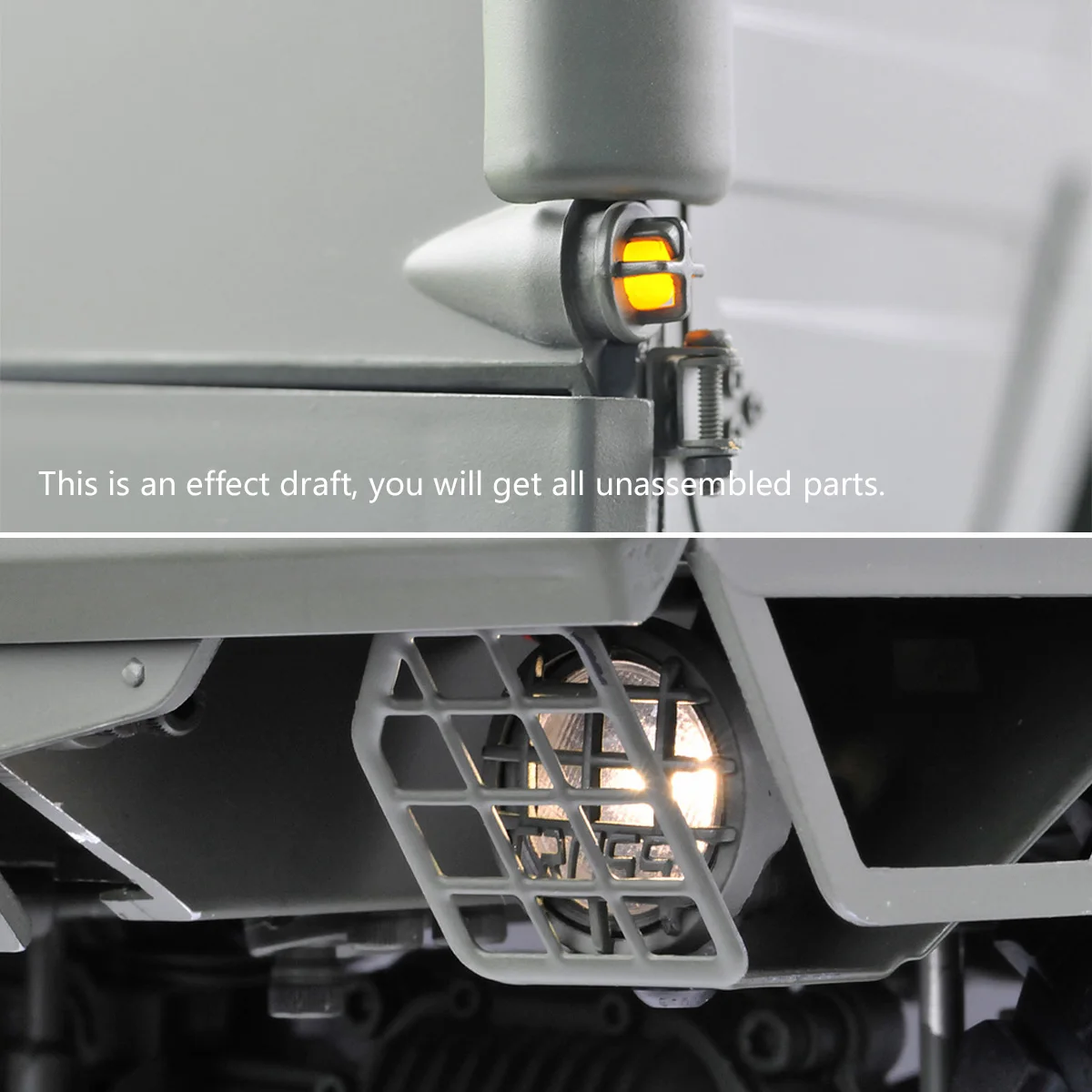 CROSSRC 1/12 RC MC8C 8*8 Off Road Car Military Truck Metal Hub KIT Motor Light and Sound Outdoors Toys Gift Model TH11098 6