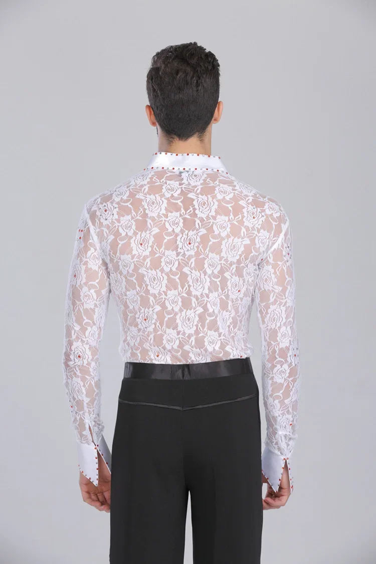 Dance shirts Men Latin Dance Waltz Ballroom Performance