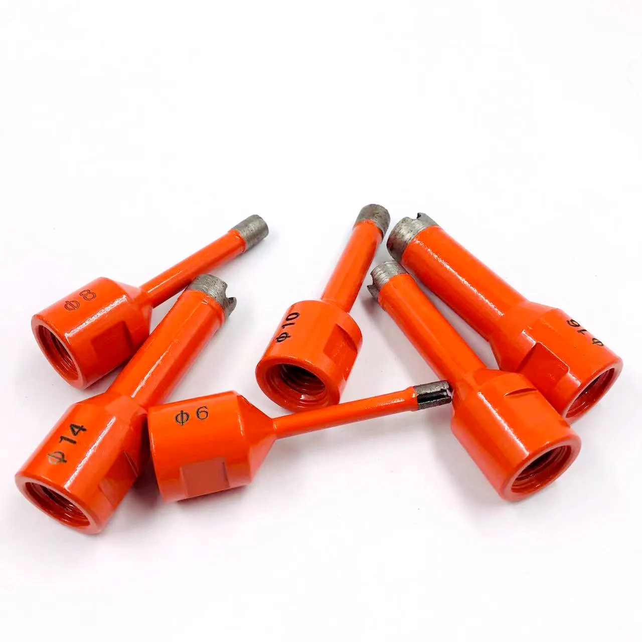 M14 thread angle grinder 6-16mm sintered core bit diamond hole saw bit for drilling marble granite tile ceramic concrete 1pc 6 16mm m14 brazed diamond drill bits hole saw opener cutter tile marble concrete drilling for grinder power tools accessory