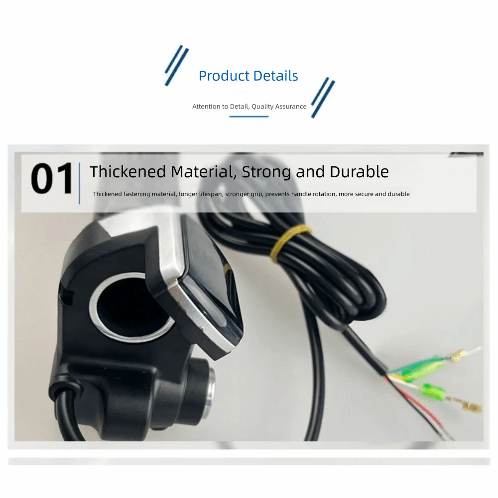 Electric Bike LCD Display Throttle with Power Indicator and Key Lock