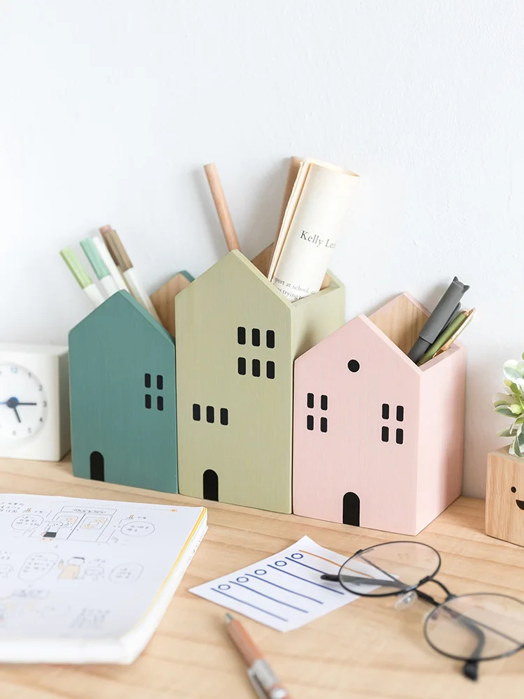 

Деревянная коробка для хранения в европейском стиле, многофункциональная корзина для хранения, косметика, канцелярские принадлежности, органайзер, офисные украшения, настольные миниатюры