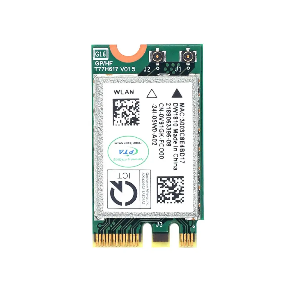 Adaptador de Rede sem Fio Wifi Qualcomm Atheros Qca9377 Qcnfa435 Cartão Bt4.1wifi 433mbps 802.11ac 2.4g 5ghz Ngff Apto para Win7 10 - Imagem 6