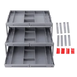 Versatile and Durable Folding Drawer Organizer Tray Set (B)