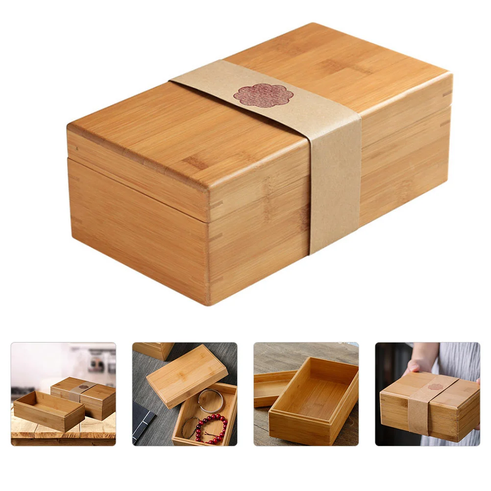 

Bamboo Present Box Tea Container High-end Wooden Tea-leaf Storage Box for Gift Home Elders Home Decoration Wooden Gift Boxes