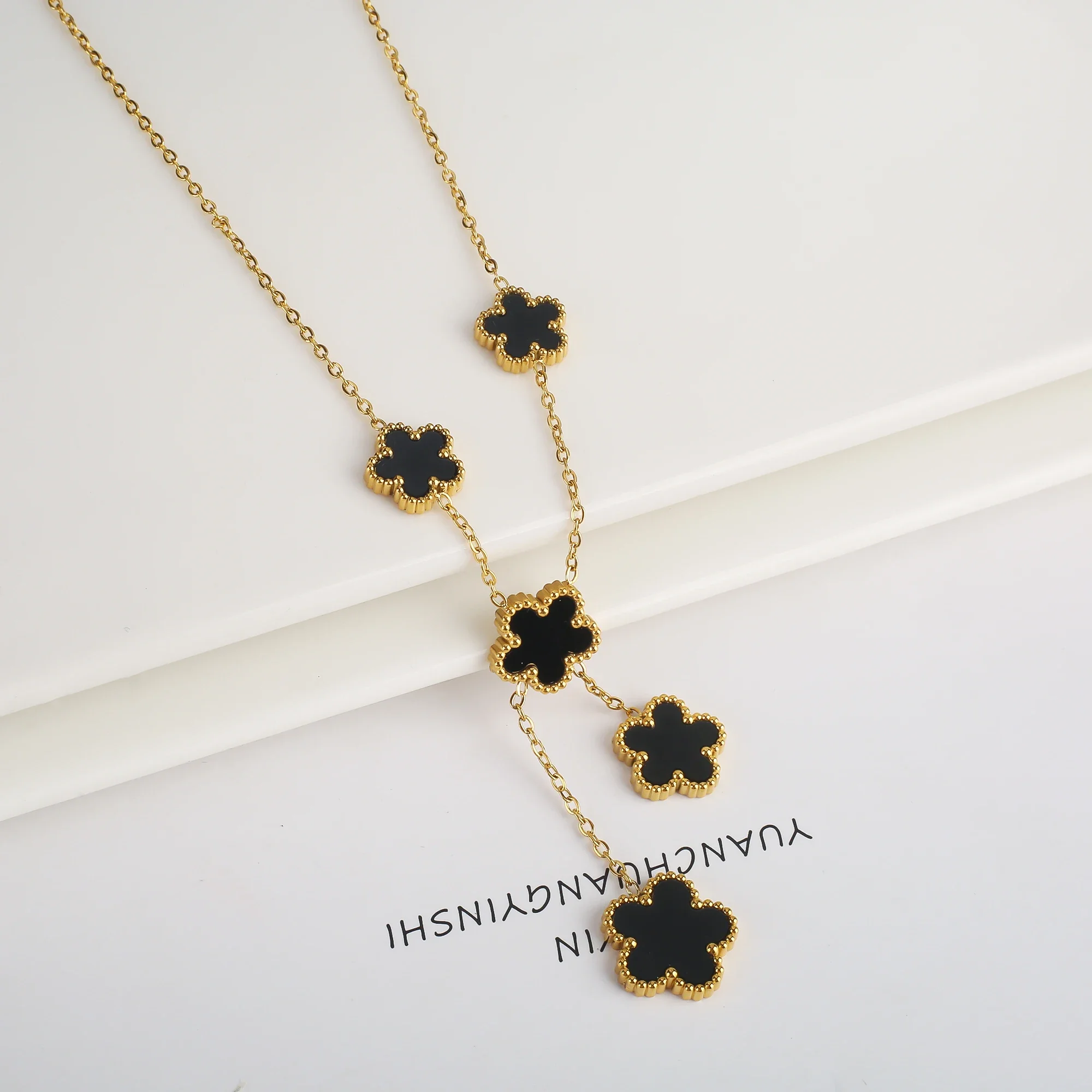 Stainless Steel Women's Necklace Bracelet Earrings Jewelry Sets