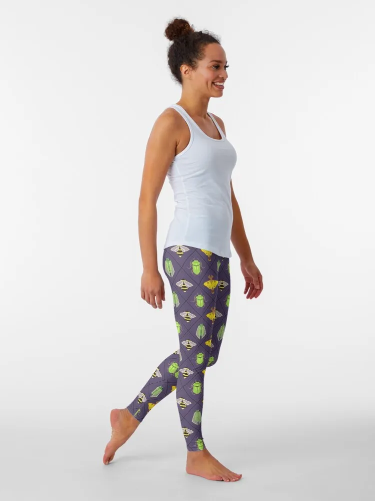 Insecta Geometrica - Geometric Insects Pattern Leggings Tight fitting woman gym's sportswear Women's high waist Womens Leggings
