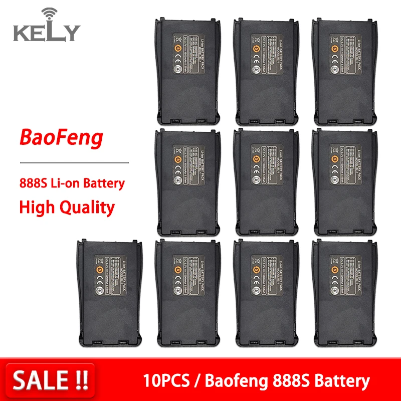 Lot De 2 Batteries Vhbw 2800mAh Pour Talkie-walkie Baofeng H777, BF-888S Et Modèles Compatibles