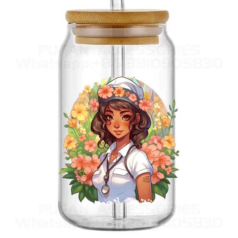 Disegni Per Infermiere Uv Dtf Pegatinas Decorativas Adesivi 3D Sticker Cup Wraps Trasferimento A Freddo Per Bicchiere