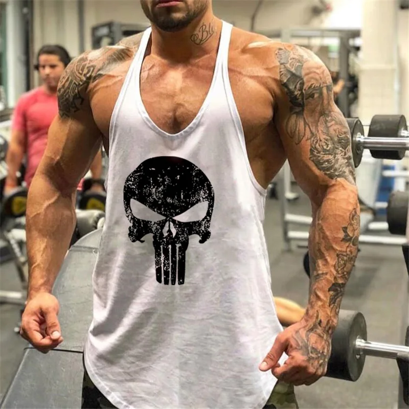 

Brand Vest Muscle Mens Bodybuilding Fitness Top Men Gym Tank Clothing Sleeveless Singlets Fashion Workout Sports Shirt