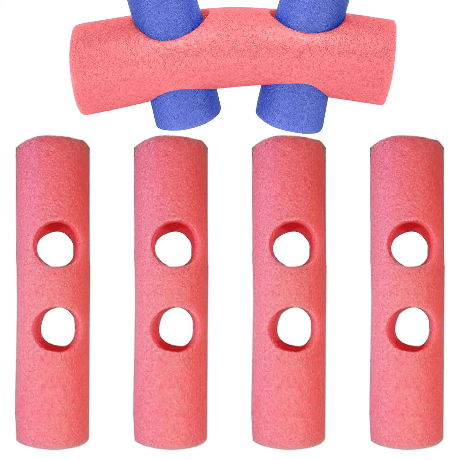 5pcs Swimming Pole Connector 2 Cross Holes Swimming Noodle Connector Pool Noodle Swimming Noodle Foam Stick Connector