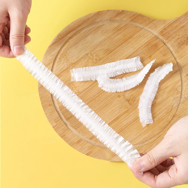 Food Cover 100/1000pcs Disposable Food Cover Plastic Wrap Elastic Food Lids For Bowls Cups Caps Storage Kitchen Fresh Keeping Saver Bag