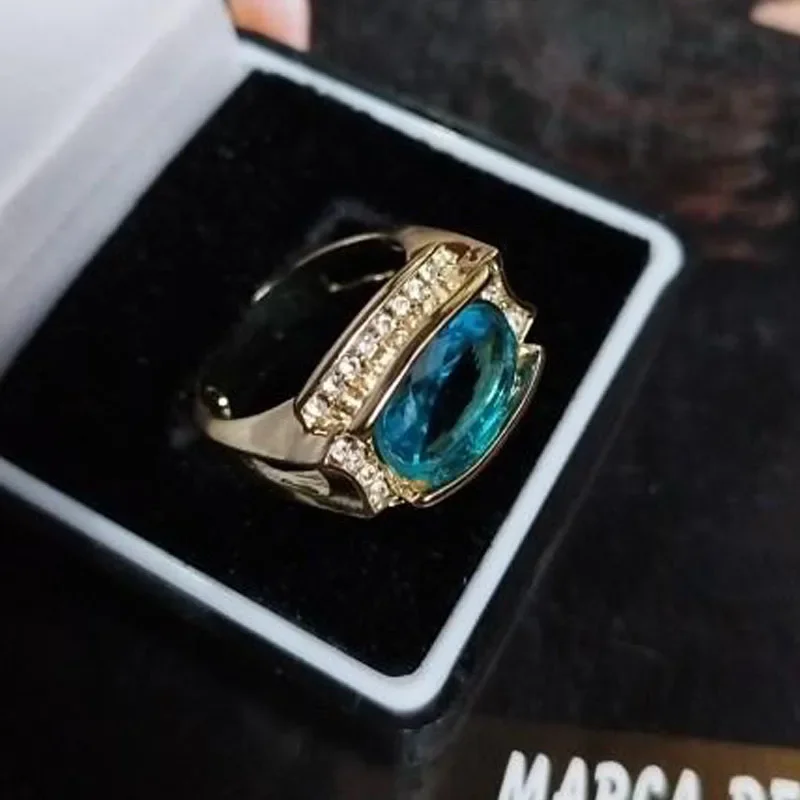 Ring Jewelry Accessories Inlaid Oval Crystal Zirconium For Women Party gold color rings,gold color ring,finger ring,zircon crystal ring,jewelry accessories