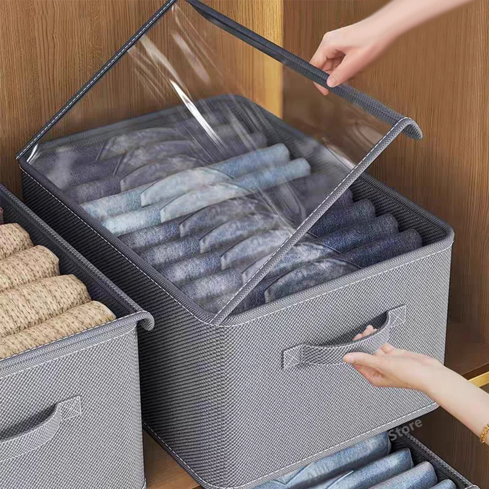 Clothes organizer With Lid Bedroom Drawers For Underwear T-Shirt Pants Organizer Wardrobe Storage