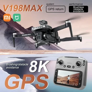Drone Xiaomi Mjia V198MAX 8K Professionale FPV Brushless con Evitamento Ostacoli Laser, Quadricottero Pieghevole Mini 4K
