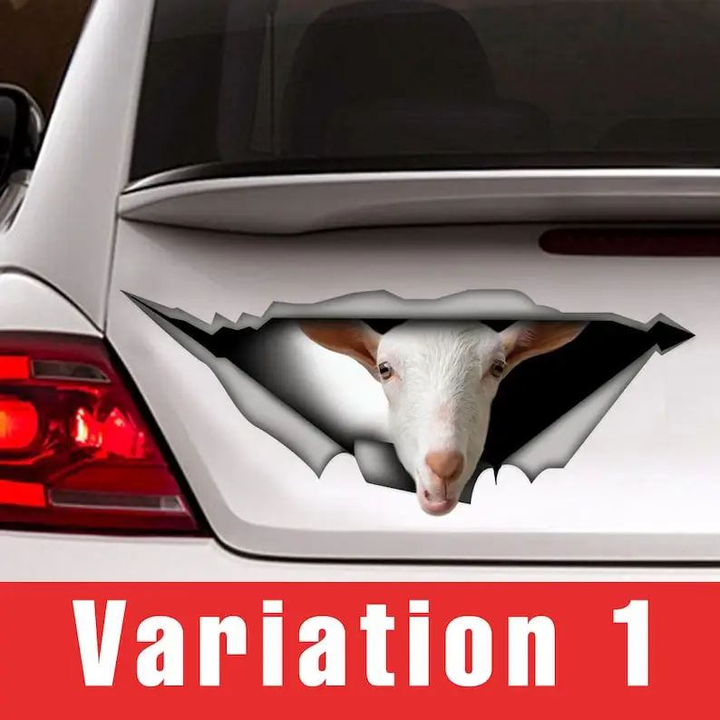 

Наклейка с козой saавто, наклейка на автомобиль, наклейка на ферму, фотообои, наклейка