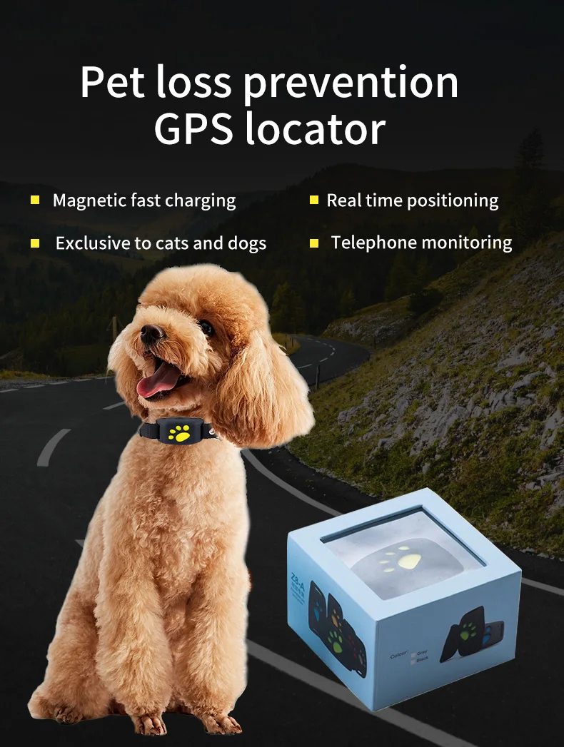 Pet GPS Tracking Collar, Cães e gatos,