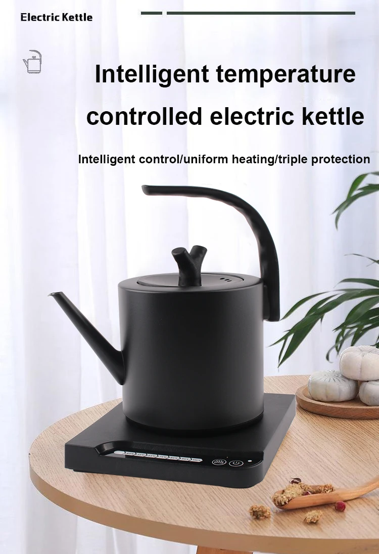 Description Picture 3 of itemLong Mouth Electric Kettle Hand Brew Drip Coffee Pot Temperature Control Teapot Keep-Warm Hot Water Heating Boiler Milk Heater