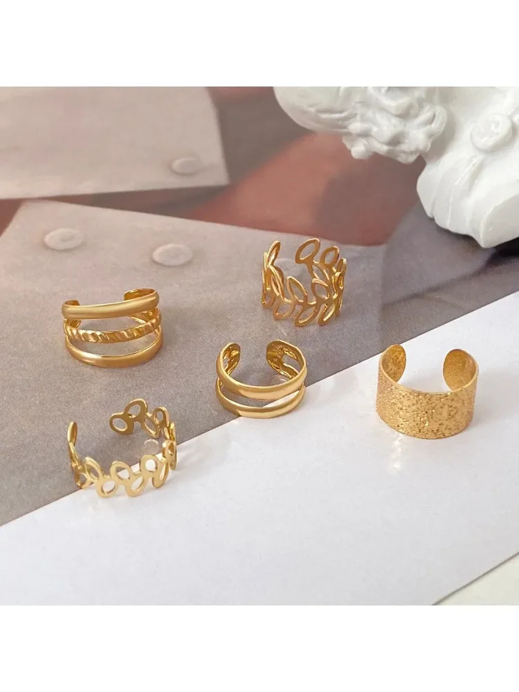 Ear Clip Earrings Clip Earrings Ear Clip Ear Accessories 5-piece ear clip women simple C-shaped ear clip set accessories without holes