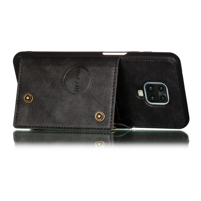 Elegant Leather Wallet Case with Magnetic Car Holder and Flip Card Slots