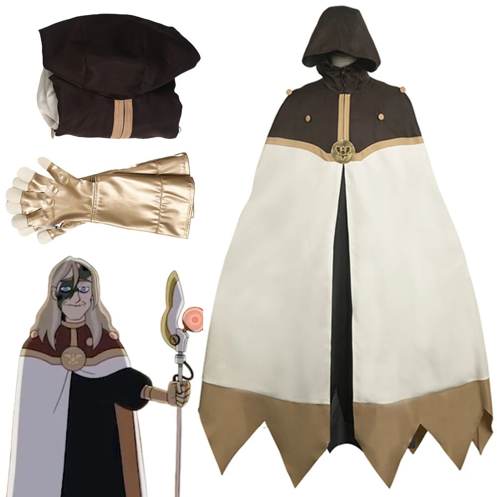

Belos Cosplay Fantasy Cloak Outfits The Owl Cosplay House Disguise Costume Gloves Adult Women Halloween Roleplay Fantasia Suit