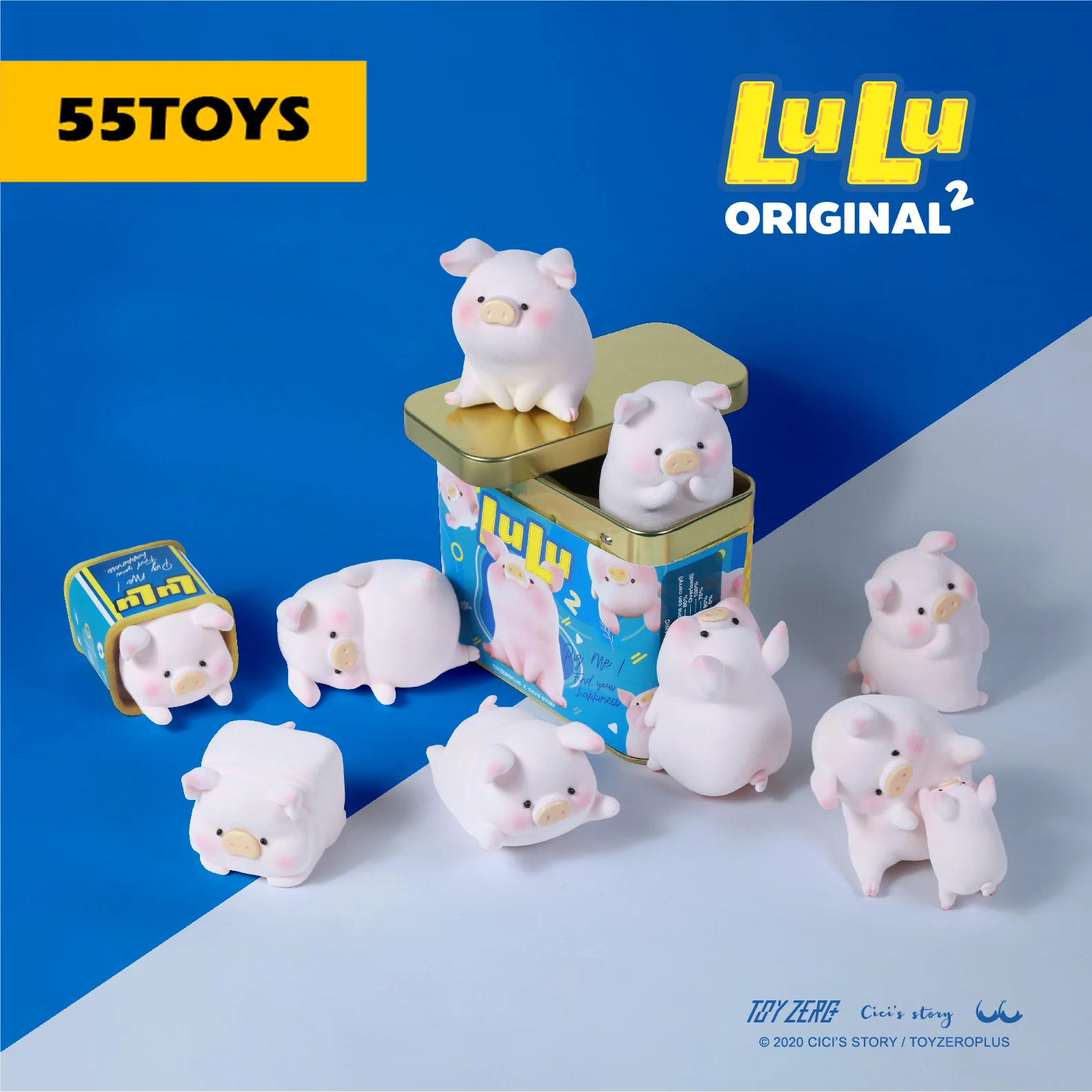 

55TOYS Canned Pig LuLu Classic Series 2 Blind Box Toys Blind Anime Animal Figures Doll Cute Girl Birthday Gift Story