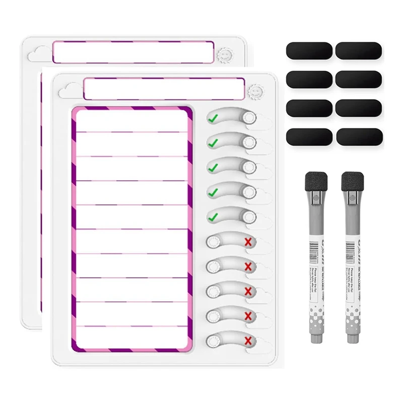 Erasable Chore Chart for Kids Multiple Kids Chore Board for Kids Task Planning Board with Markers