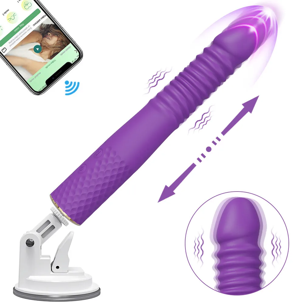 Drahtloser APP-Stoßdildo Penis-Masturbator mit Saugnapf, G-Punkt-Massagegerät, Sexspielzeug 1