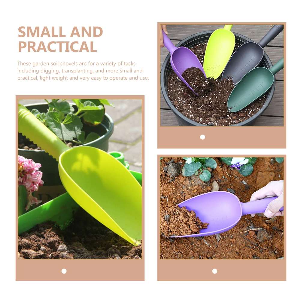 5 Pcs Garden Trowel Set Multicolor Ergonomic Handle Lightweight Digging Transplanting Soil Shovels Gardening Tools