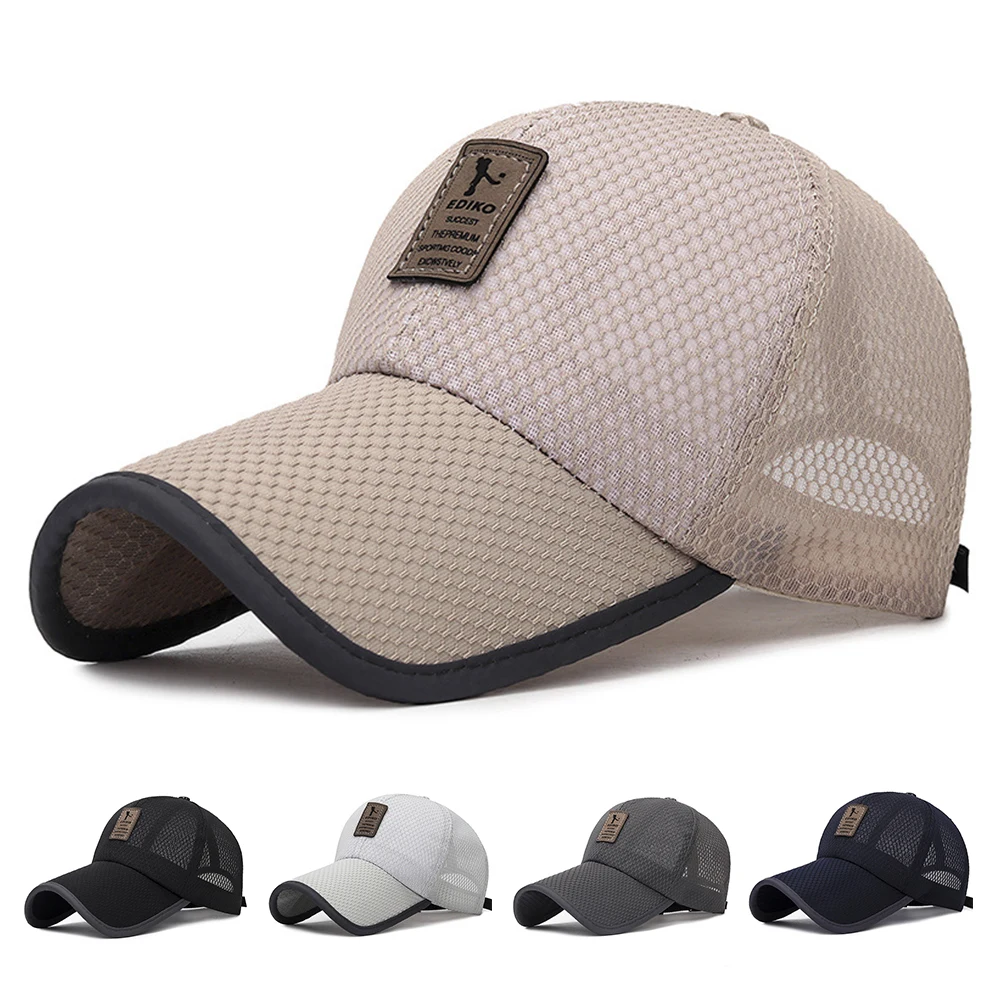 

Extended Brim Wide Hat Baseball Cap Full Mesh Sunshade Mesh Cap Sun Protection Snapback Cap Outdoor Quick Dry Hat Adjustable