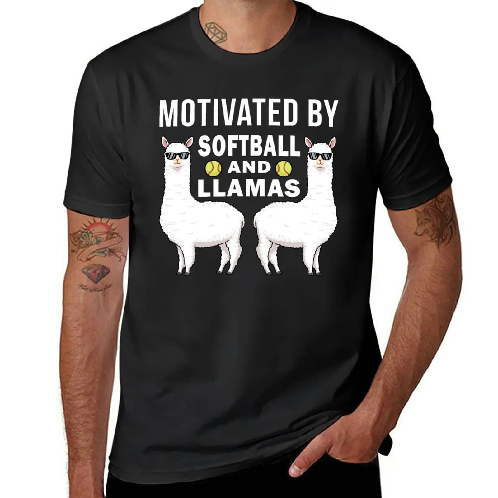 

New Llama Softball Shirts Girls Softball Shirts Women Softball T-Shirt funny t shirt Short sleeve mens clothing