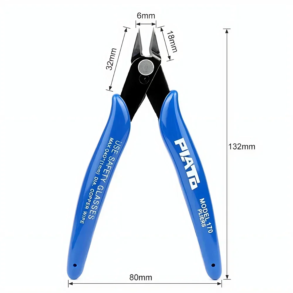 PLATO 170 Wishful Clamp DIY Electronic Diagonal Pliers Side Cutting Nippers Wire Cutter 3D Printer Parts Models Hand Tools