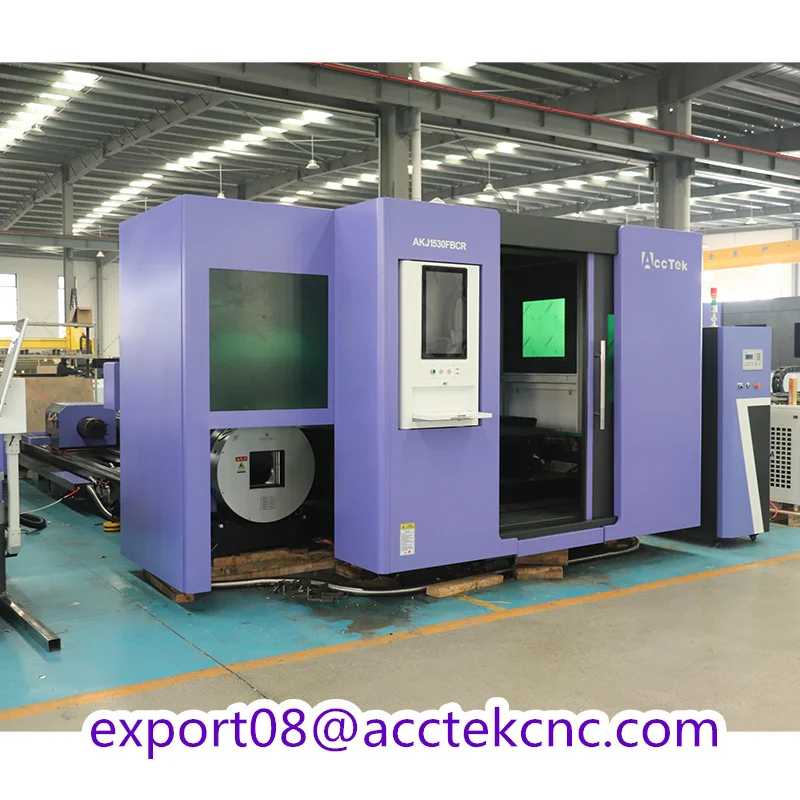 

1500w 4000w Tube Fiber Laser Metal Cutting Machine 1530 2030 with Rotary Axis for Pipe and Plate Full Enclosed Type