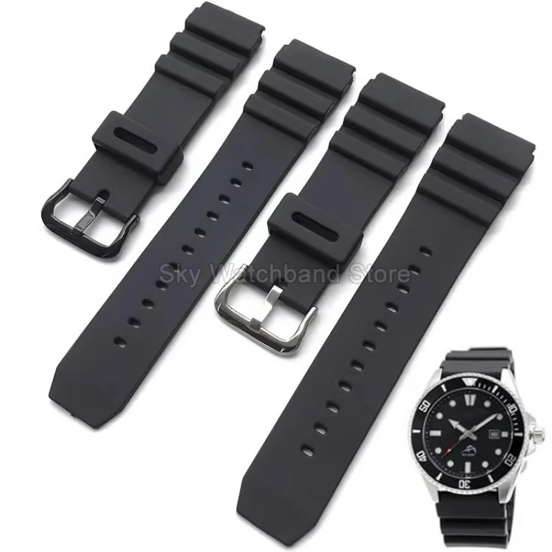 Für Casio Swordfish MDV-106 107 MTP-VD01 Gummi-Uhrenarmband 22 mm wasserdichtes, schweißfestes Silikon-Uhrenzubehör für Herren