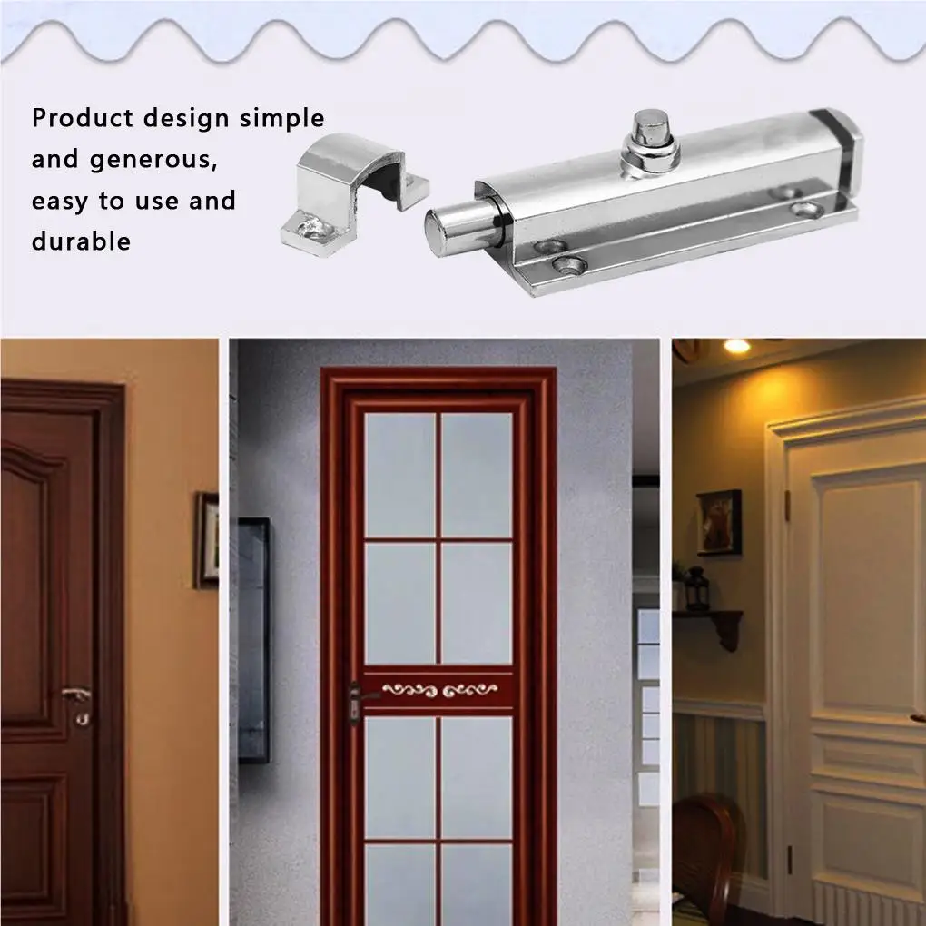 Door Gate Cabinet Automatic Bolt Latch Lock Furniture Bolts Locks Sliding Door Chain Latch Security Hardware for Gate door latch