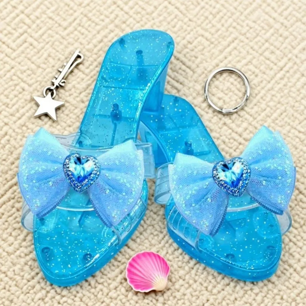 Rollenspiel-Prinzessinnen-Kristallschuhe für Bühne, Maskerade, besondere Anlässe, Dekorationen, Kinderschminke, Simulation – Detail 4