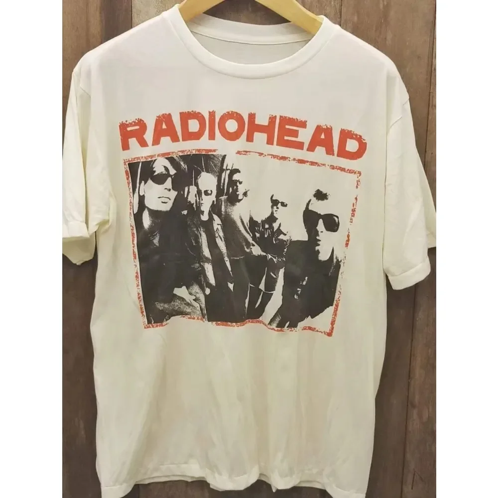 RADIOHEAD THE BENDS Vintage Grafik Bedrucktes T-Shirt für Männer und Frauen, Baumwolle, Locker Geschnitten, Lässiges Kurzarm-T-Shirt, Herren-T-Shirts, Herren-Oberteile